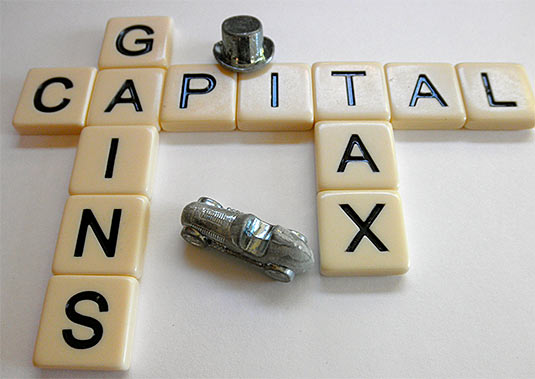 website sale taxes capital gain
