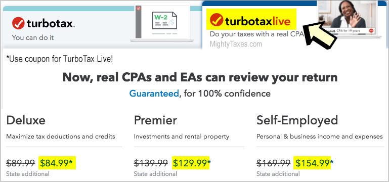 9 TurboTax Service Codes Coupons 10 20 Off New 2019