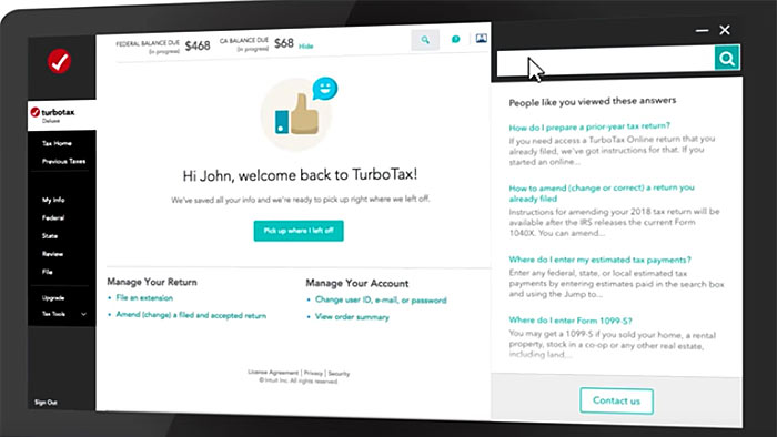 turbotax search box for forms
