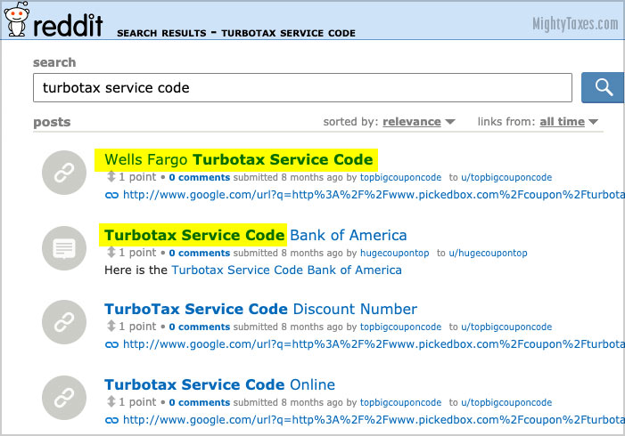 Turbotax Service Code 2019 Self Employed