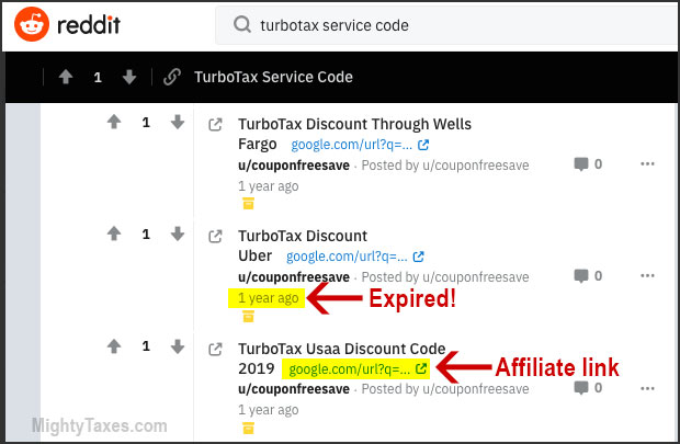 reddit service code turbotax