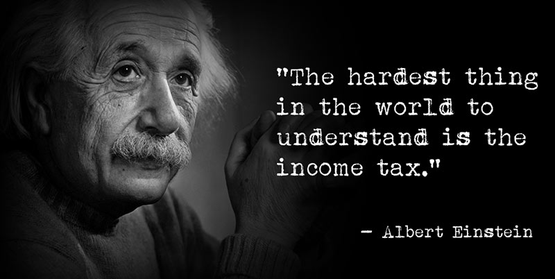 einstein quote about taxes