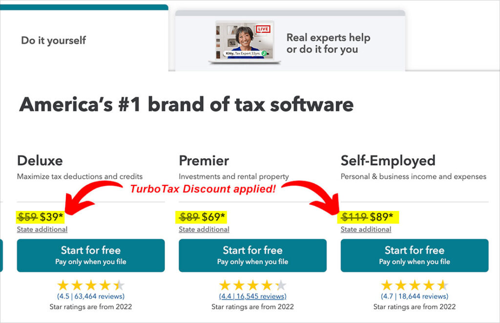 turbotax discount applied