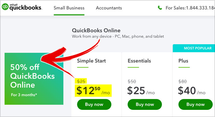 quickbooks online discount