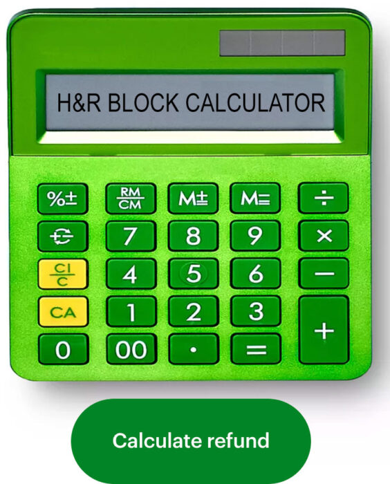 H&R Block Tax Calculator + Free Refund Estimator! • 2023